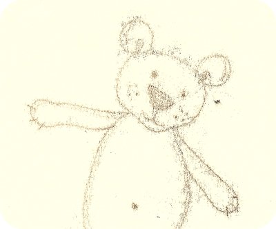 Bear monoprint